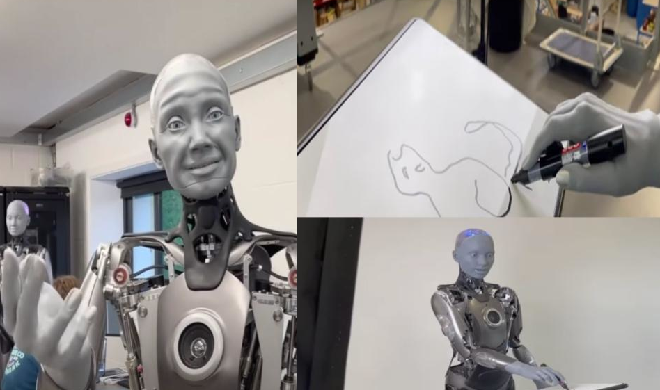 Ameca Robot: How it can  Express, Speak and Draw