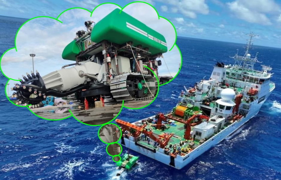 Chinese Deep-Sea Tank Successfully Mines at a Depth of 4,000 Meters