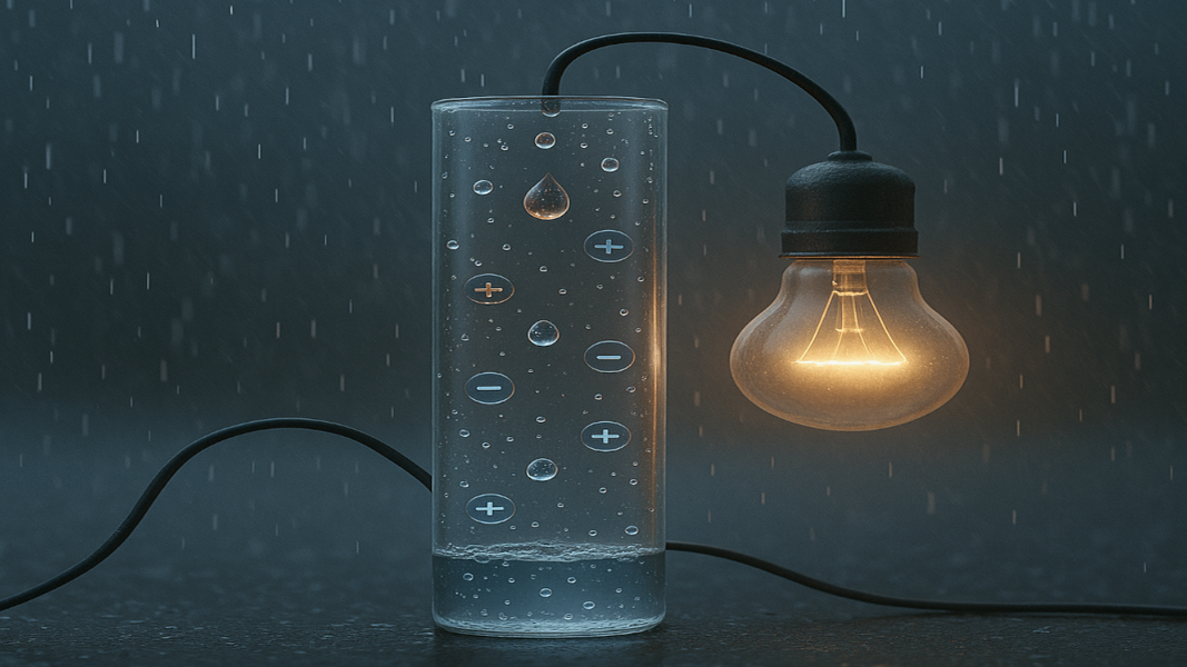 Generating Electricity from Raindrops