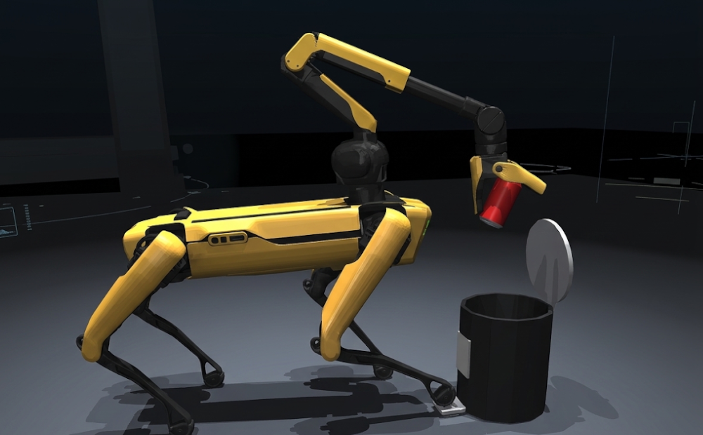 Gemini 4 Argon Controls Spot Robot to Toss a Can into a Trash Bin